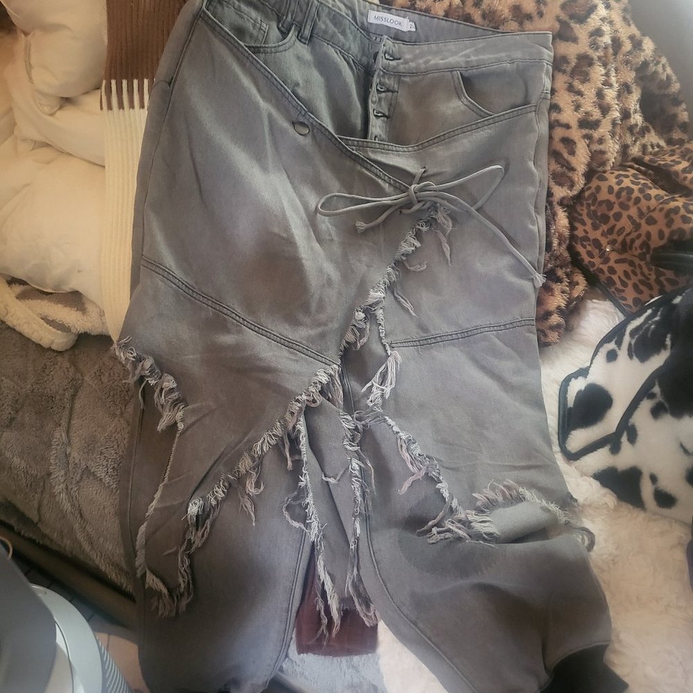 Grey fashion jeans